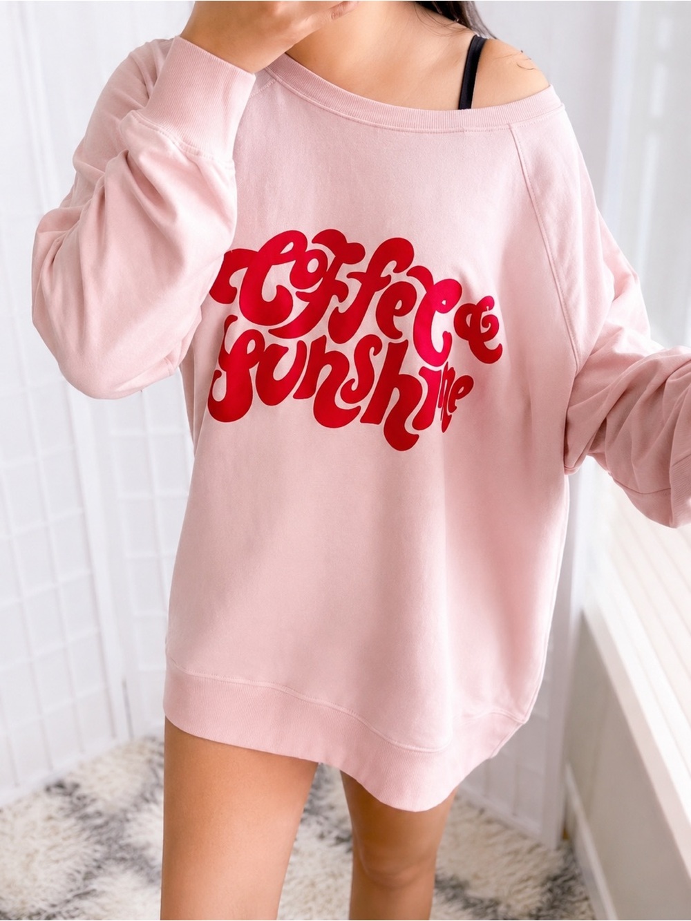 FREE W/PURCHASE Wildfox Coffee & Sunshine Sweatshirt XL Flawed
